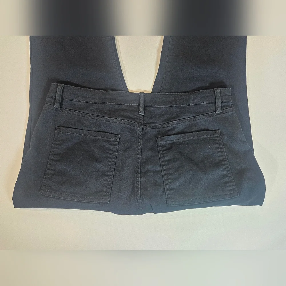 Banana Republic Chino Pants Womens 12 Navy Blue‎ High Rise Straight Leg Casual